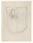 32449 Afbeelding van een wapenschild, onderdeel van de vernielde graftombe van de gravin van Solms in de kapel van ...